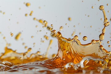 Cascading Drops of Coffee: A Close-up View