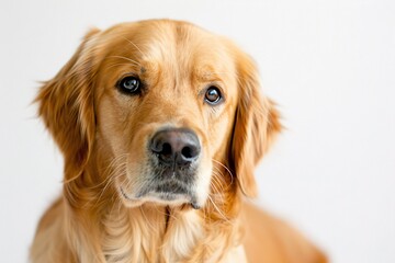 Close-up of Golden Retriever Looking Directly into the Camera