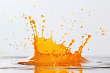 Splashing Orange Liquid: A Close-Up Study of Droplet Physics