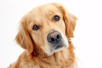 Close-up Portrait of a Golden Retriever Dog