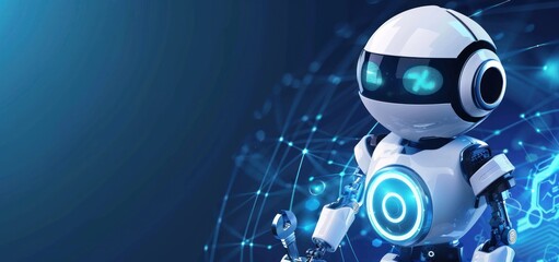 Smart industry concept: robotic arm in digital interface environment. sophisticated robotic arm symbolizes high-tech automation and ai in modern industry.