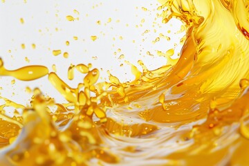 Vivid Liquid Art: The Splash of Yellow Paint in Motion