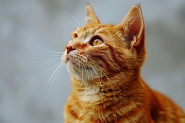 A Curious Orange Tabby Cat