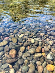 stones in wate, color and forms