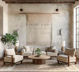Contemporary Living Room: A Spacious and Elegant Interior Design