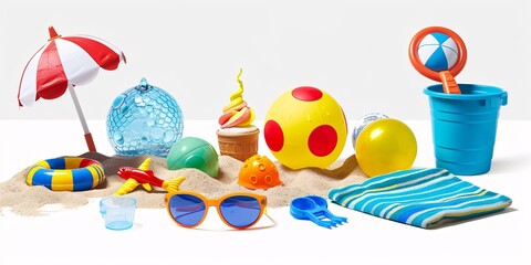 A Colorful Summer Fun Kit with Beach Toys
