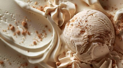 Snickerdoodle ice cream, fresh foods in minimal style