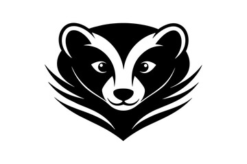 ferret head logo icon silhouette vector illustration