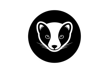 ferret head logo icon silhouette vector illustration
