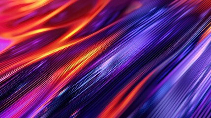 Obraz premium Abstract Background with Carbon Fiber Texture in Purple Red Orange Blue and White Lines