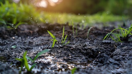 Soggy soil post rainfall