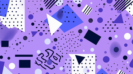 Purple Geometric Baby Clothes Image, Pattern Style, For Wallpaper, Desktop Background, Smartphone Cell Phone Case, Computer Screen, Cell Phone Screen, Smartphone Screen, 16:9 Format - PNG