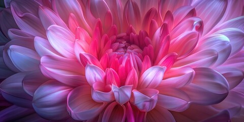 Obraz premium pink and purple chrysanthemum closeup flower, ai
