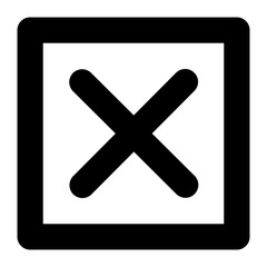 Obraz premium checkbox X line icon