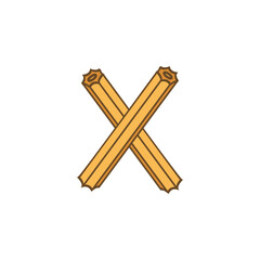 Letter X Churros logo icon vector template.eps