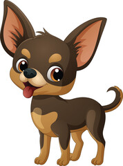 Cartoon happy chihuahua dog breed