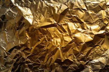 Crumpled golden foil