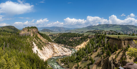 Calcite Springs River, Yellowstone National Park, Wyoming, USA. July 1, 2023. 