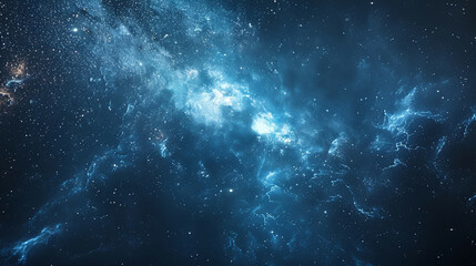 Naklejka premium Starry Symphony Exploring a Celestial Tapestry with a Nebula in the Star Field