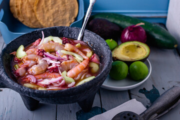 Marinated shrimp Seafood bowl