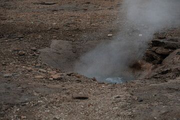 boiling water in the volcano