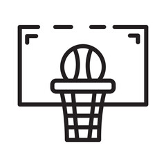 Basketball School Sport Line Icon