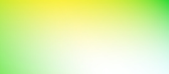 グリーンとイエローとホワイト、グラデーションの抽象的な背景。テンプレート、コピースペース。
