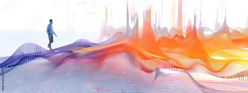 Poster frequency distribution of voting preferences illustrated in a d data visualization