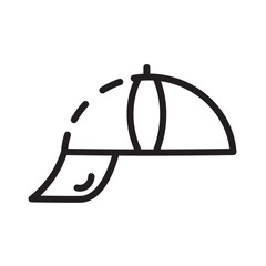 Baseball Cap Fashion Line Icon