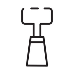 Hammer Steel Tool Line Icon