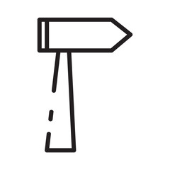 Fototapeta premium Hammer Tool Work Line Icon