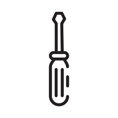 Repair Screw Tool Line Icon