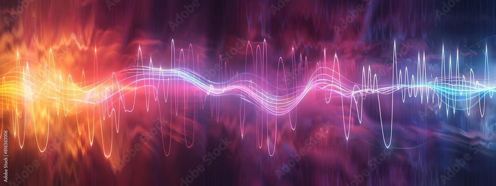 Poster spectrogram visualization of thunderstorms audio frequency content
