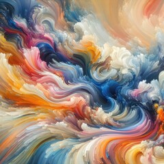 Fototapeta premium Abstract Background: Stunning Oil Painting