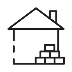 Brick Building Tool Line Icon