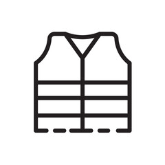 Building Construction Vest Line Icon