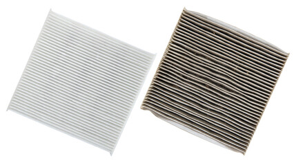 Air filter. Car cabin AC Air filter. Conditioner cleaning spare parts. Replace old one air filter...