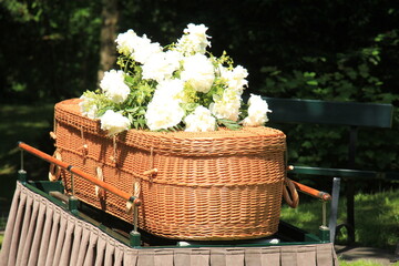a willow casket - contemporary style