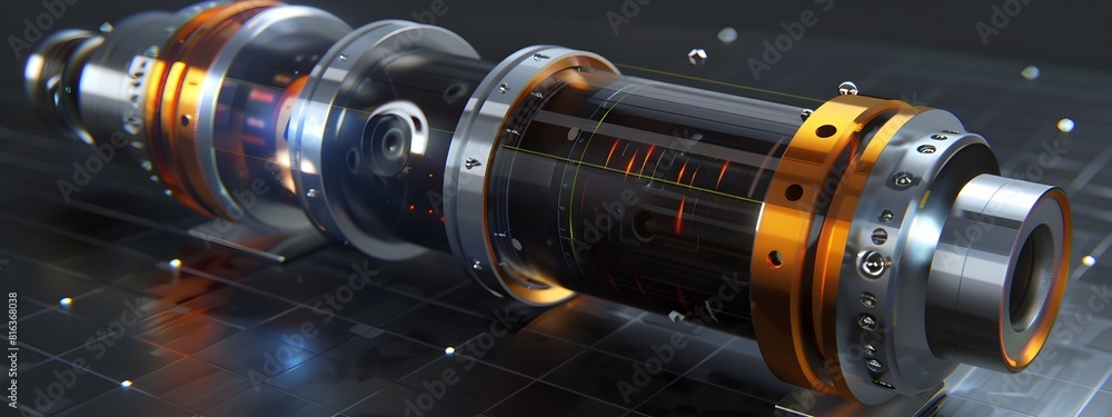 Poster advanced spectrometer measuring atomic emissions frequency with precision