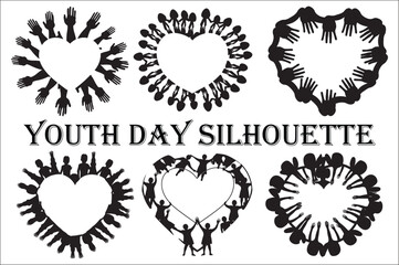 Lifecycle Stages of Life Background. Different people stand together set . Flat vector illustration.