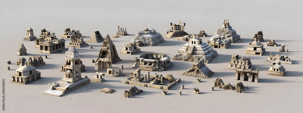 Poster frequency of architectural ruins a visual analysis of historical structures in a region