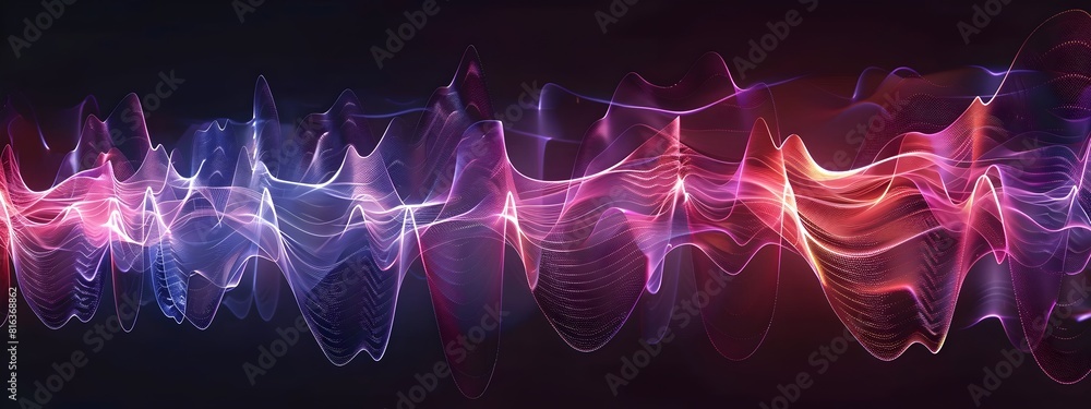 Poster d animation depicting wave packet interference producing beats