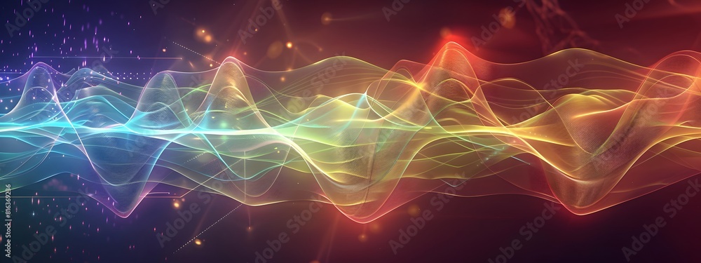 Poster wave packet animation absorption and emission at specific frequencies in quantum physics