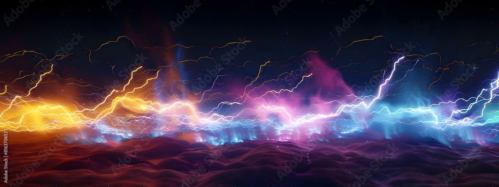 Aufkleber thunderstorms lightning spectrogram a visual representation of natures powerful electrical energy