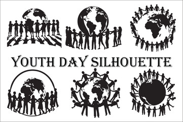 Lifecycle Stages of Life Background. Different people stand together. Flat vector illustration.