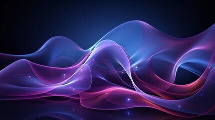 This abstract painting with bold brushstrokes and vibrant hues of purple, blue, and white is a dynamic and expressive work of art. The artist's use of color and movement is captivating