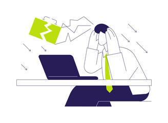 Unemployment abstract concept vector illustration.