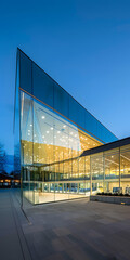Edifício de escritórios moderno com fachada de vidro