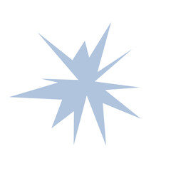 An abstract blank comic book style star burst shape design element. © jdwfoto