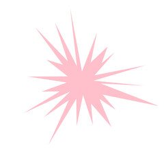 An abstract blank comic book style star burst shape design element.
